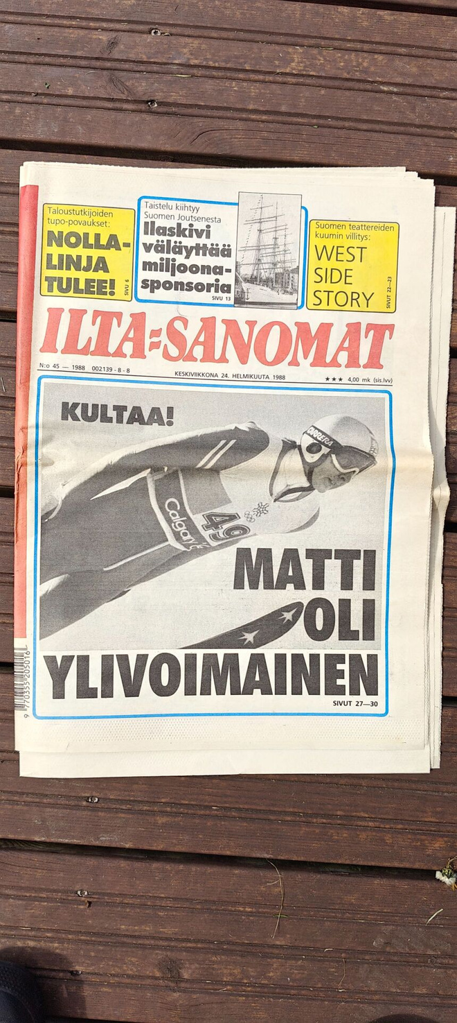 Iltasanomat n:o 45 1988 galgary kultaa!