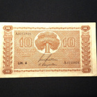 10 Markkaa 1945 Litt,A Kunto 8-9 - pikkukuva 1