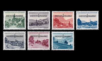 Liechtenstein D_28-34 ** Virkamerkit (1947)