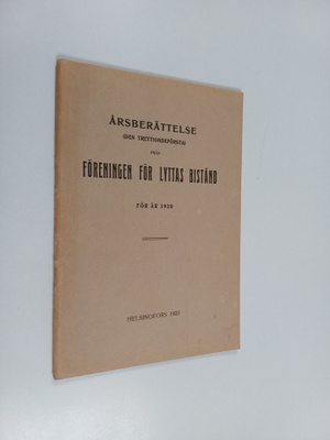 Föreningen för lyttas bistånd för år 1920
