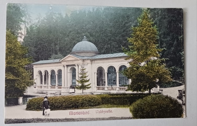 Marienbad, Waldquelle, leidi ja koira, vanha väripk, ei p.