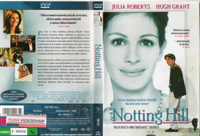 Notting Hill (3 790) K -FI- DVD suomik. julia roberts EGMON