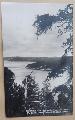 Asikkala, näkymä Kopsuon lahdelle, mv pk, p. 1927 Pariisiin