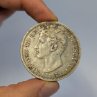 Espanja - Alfonso XII 1875 (hopeaa) - pikkukuva 1