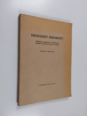 Brynolf Honkasalo : Erinäiset rikokset - oppikirja valmis...