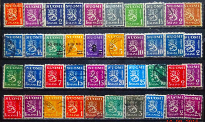 SUOM  19. "YLEISMERKIT " HYVÄ 40 KPL * ERÄ V. 1932-1952...