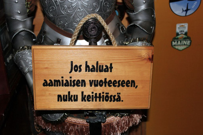 Puukyltti huumorikyltti savolaista huumoria vaimolle kyltti