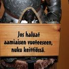 Puukyltti huumorikyltti savolaista huumoria vaimolle kyltti - pikkukuva 1