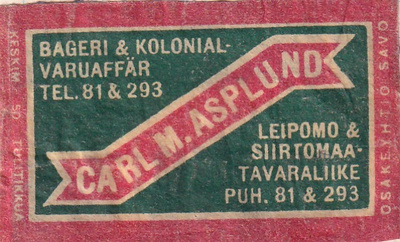Carl M. Asplund ,  Osakeyhtiö Savo  s3