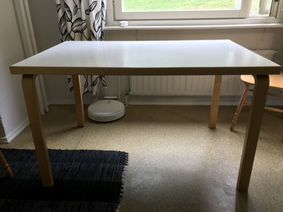 Aalto pöytä 81B, koivu - valkoinen laminaatti