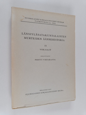 Pertti Virtaranta : Länsiyläsatakuntalaisten murteiden ää...