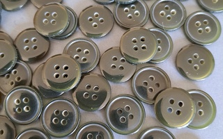 Musta hiukan vihreään taittava nappi 16mm