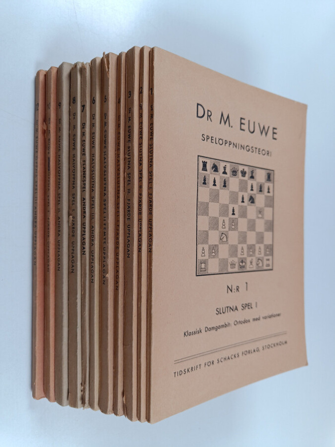 Max Euwe : Spelöppningsteori 1-12 (no. 11 puuttuu)