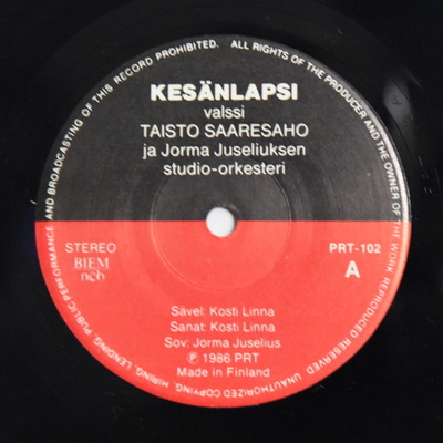 Single: Saaresaho, Taisto - Kesänlapsi / Matka yksinäisen