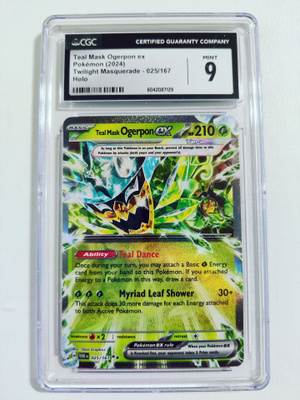 Teal Mask Ogerpon ex -Twilight Masquerade 025/167 Holo CGC 9