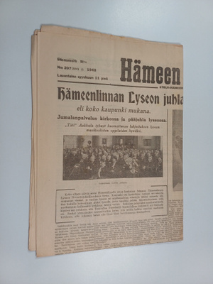 Hämeen sanomat n:o 207/1948 : syyskuun 11 p:nä