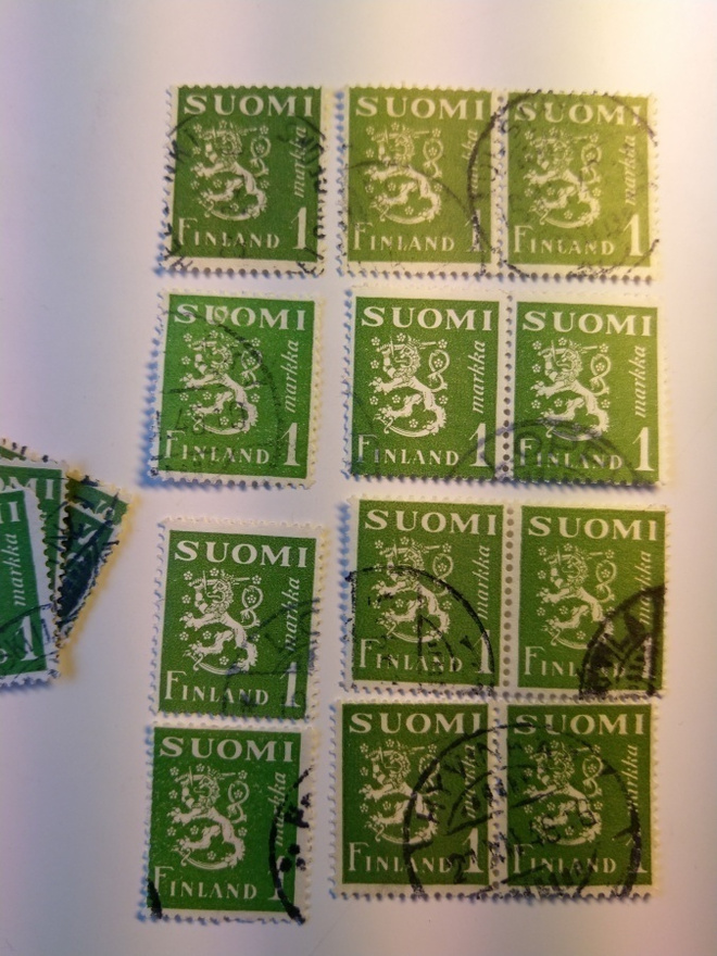 Malli 1930 Leijona vihreä postimerkki 1 markka