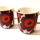 Marimekko Unikko muki 4 dl viininpun-punainen-valkoinen 2kpl - pikkukuva 1