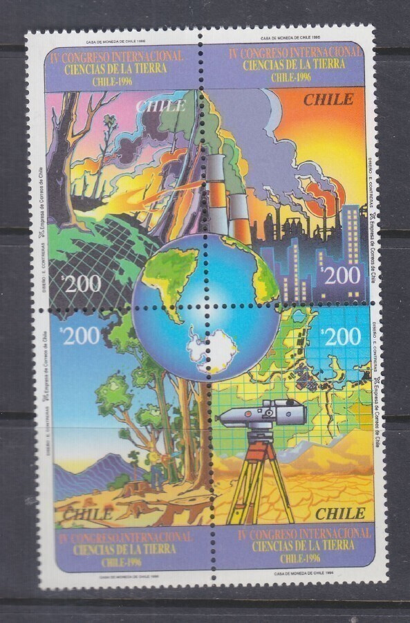 Chile 1996 Ympäristönsuojelu aiheinen nelilö