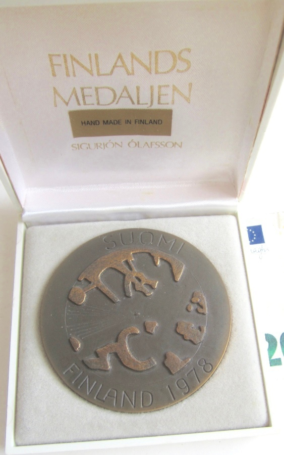 VANHA Mitali Suomi Finland 1978 Sigurjon Olafsson UPEA