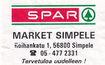 Simpele, MARKET SIMPELE , SPAR  b547