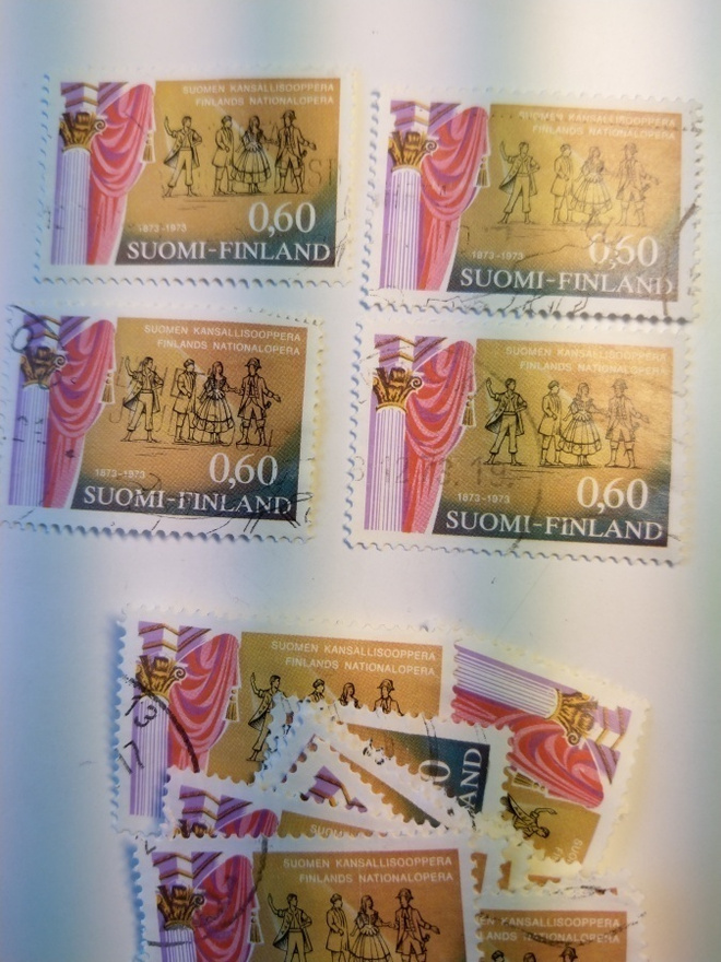 Suomalainen ooppera 100 vuotta postimerkki 0,60 markka