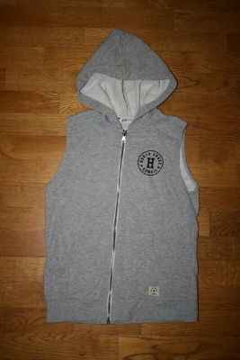 H&M harmaa collegeliivi hupulla 134-140