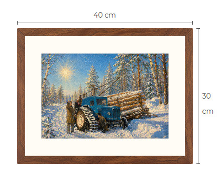 Uusi Metsäkone traktori art print 30 cm x 40 cm