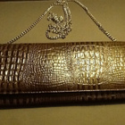 PIERRE CARDIN CLUTCH . Ruskea Krokokuviointi. VINTAGE - pikkukuva 2