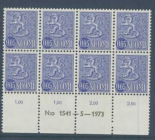 1963   5p violetti nro-8lo 1541 ++