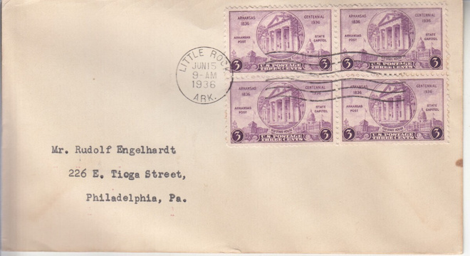 USA FDC 1936  Arkansas statehood