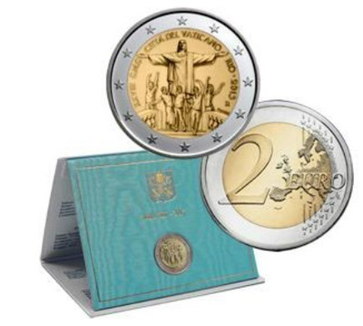 ** VATIKAANI 2€ 2013 World Youth Day in Rio kansiossa**