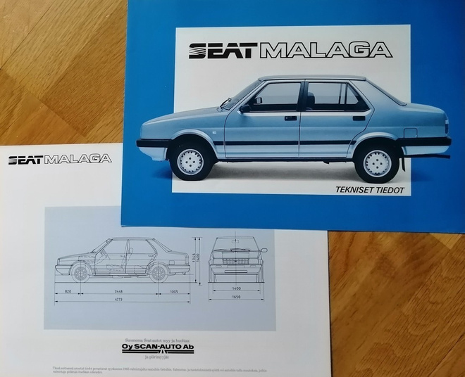1985 SEAT Malaga esite - suom - KUIN UUSI