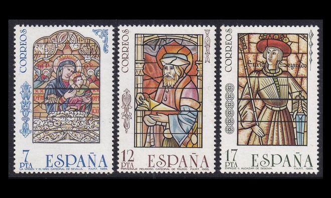 Espanja 2699-701 ** Lasimaalauksia (1985)