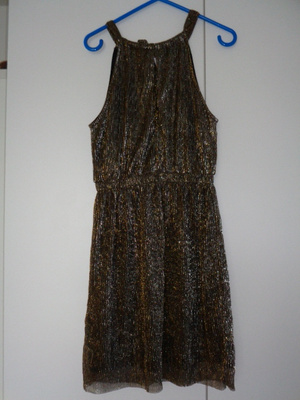 Kultainen mekko H&M 34