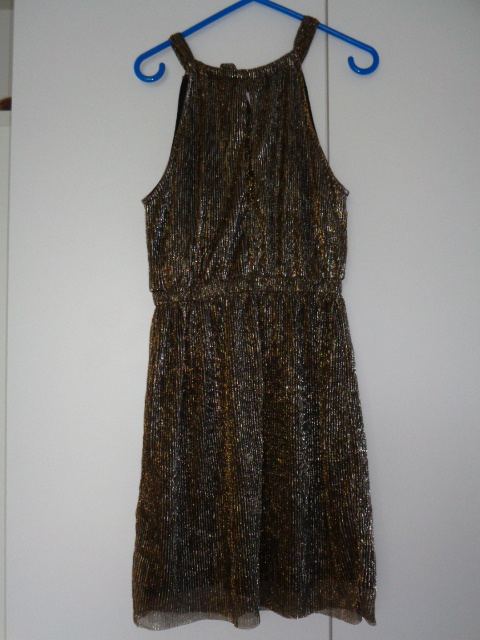 Kultainen mekko H&M 34
