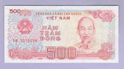 Vietnam 500 Dong v.1988 UNC P-101