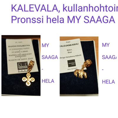 KALEVALA, MY SAAGA-heloja, kirkas  pronssi, RASIA & kk-lappu