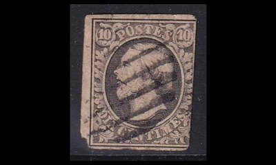 Luxemburg 1d o Wilhelm III 10 C harmaanmusta (1852)