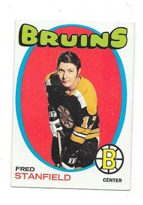 1971-72 Topps #7 Fred Stanfield , Boston Bruins