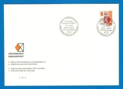 FDC – Yleism. Kirjeluokitusjärjestelmä 1 lk 1.3.1984, L 939