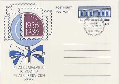 1987 filateliapalvelu 1,70/1,60 ehiö FDC