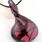 1309 .. Murano Bicolor Lampwork Taidelasi .. Kaulakoru - pikkukuva 4