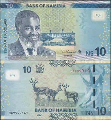 Namibia 10 Dollars 2021 (P-16b) UNC