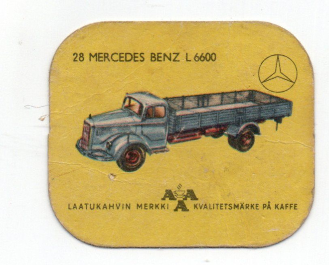 Kahvilappu AAA n:o 28 MERCEDES BENZ L 6600