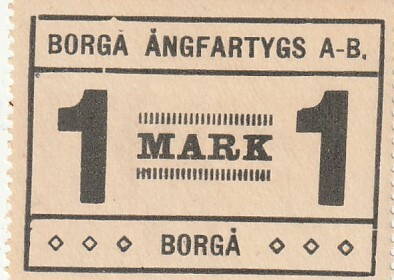 BORGÅ ÅNGSFARTYGS A-B 1 MARK (K13-S41)