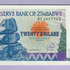 Zimbabwe 20 Dollars v.1997 UNC P-7 - pikkukuva 1