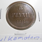 5 penniä  1914    kulkematon hieman patinoitunut  . - pikkukuva 1