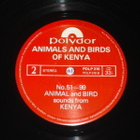 ANIMALS & BIRDS OF KENYA - LP 1970's Kenia,Africa EX - pikkukuva 4