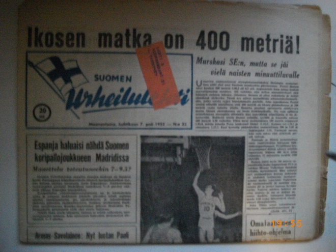 Suomen Urheilulehti Nro 32/1952 (25.2)